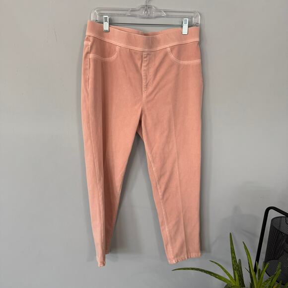 Time and Tru Light Pink Spandex Blend Pull On Crop Jeggings Size Large/ 12 - 14 - Picture 1 of 7